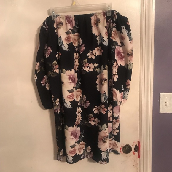 Floral Off the Shoulder Shift Dress - Picture 1 of 5